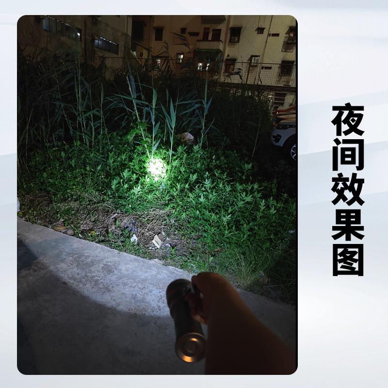 10W强光充手电le电d营户外露巡52逻防水家筒用停电应急探照灯