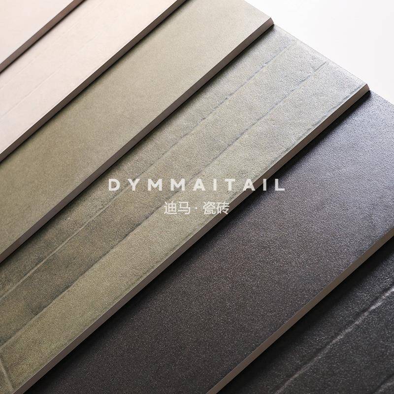 法式复古墨绿色00X0卫哈登系列生间墙民砖宿浴室0哑光长条砖地9砖