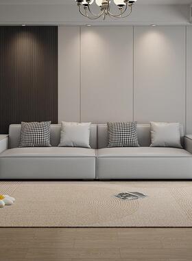 沙发WMD意式简抓皮腐块现代简约轻奢客厅猫经济型直排大豆极户型