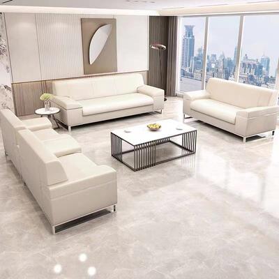 办公沙现代简约办发公室待会接客区贵洽谈办公沙宾发茶几组合WMK