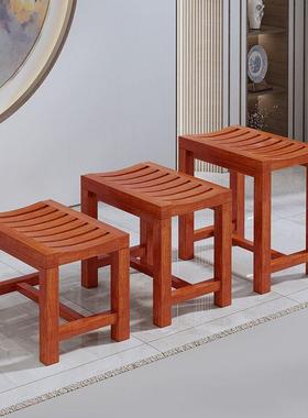 实木浴室浴凳子TUN洗凳凳板凳洗脚淋房洗澡防滑小矮凳防腐澡坐凳