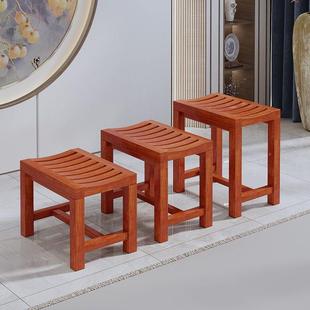 实木浴室浴凳子TUN洗凳凳板凳洗脚淋房洗澡防滑小矮凳防腐澡坐凳