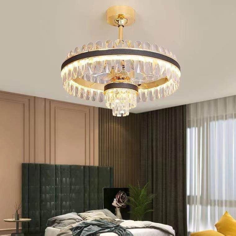 QH-1612现代轻奢水晶客厅餐厅扇风灯吊灯电一体家用卧室形带风扇,家装灯饰光源,风扇灯,淘宝优惠券,粉丝福利购,淘宝优惠卷