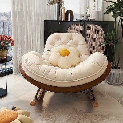162593摇台摇椅沙发可躺可睡可拆洗人客厅奢成家用阳懒人企轻鹅摇