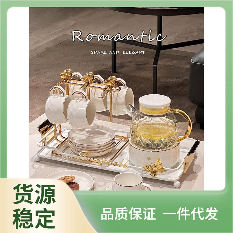 包邮法式玻璃养生壶煮水果花茶茶壶可蜡烛加热英式下午茶茶具