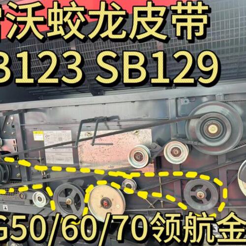 雷沃RG50/60/70/80收割机配件原装大功率SB123 SB129搅龙皮带金刚