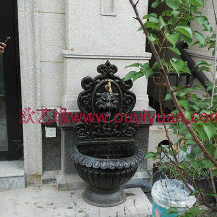 铸铁壁盆水景铸铁水盆别墅喷泉 花园水池盆景观喷泉工艺品