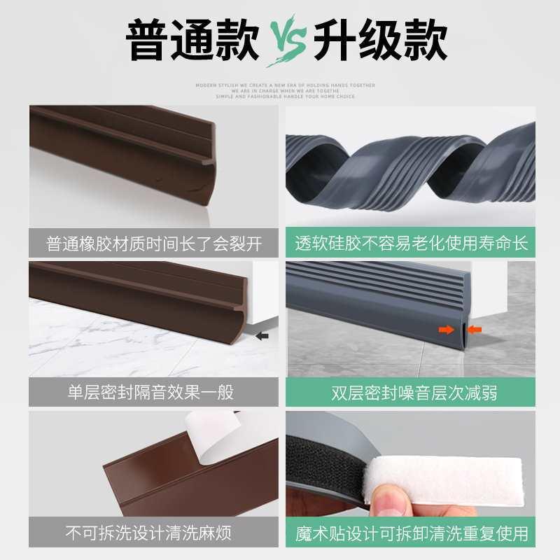 房门隙门底部密条封条98744556浴室缝下面大贴门隔音胶防盗挡风防