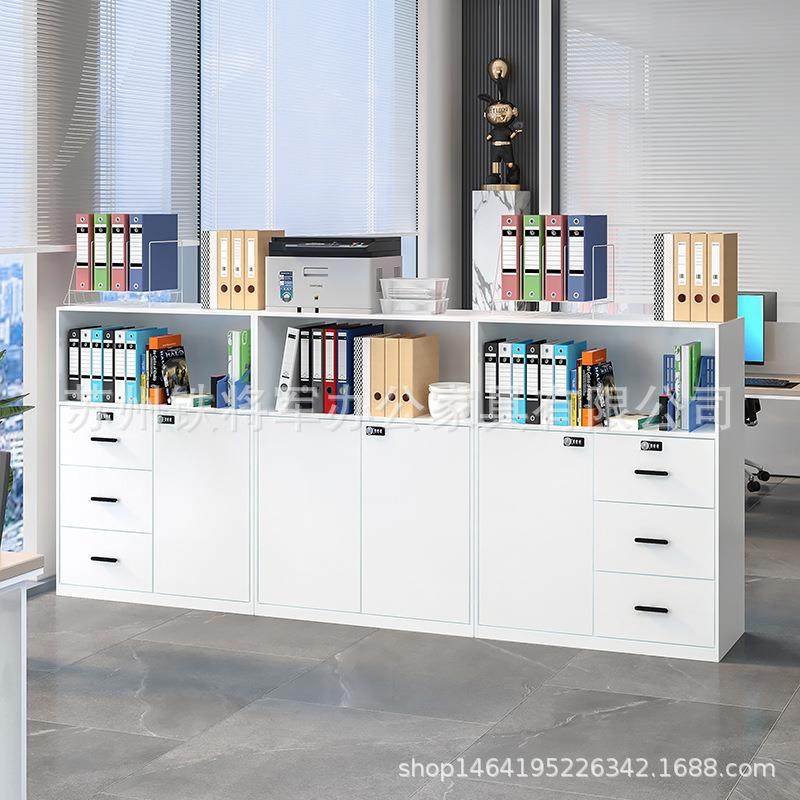 办公矮室文柜子056铁皮隔断柜加件厚落地储物柜柜打印机柜绿植柜