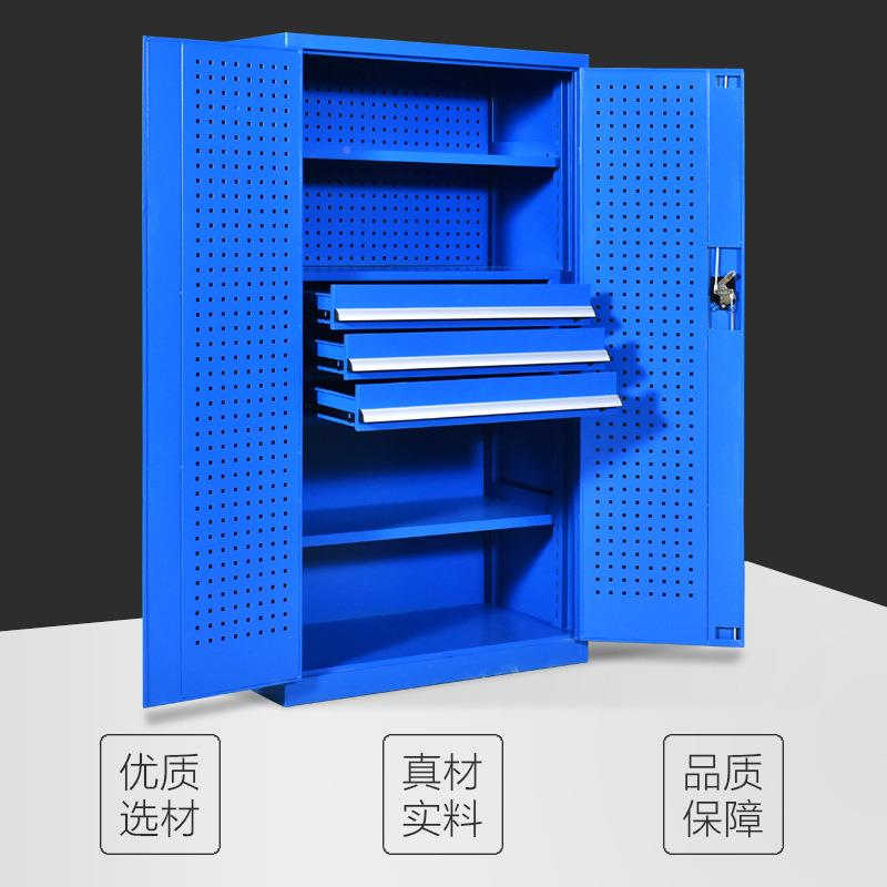 重工型工具柜铁柜车子间用具箱双开门GJG-06工厂储物柜皮安全工具