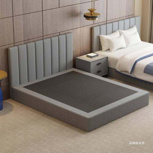 酒店现38床箱体无床头榻榻落地床架代米简约实木双人床榜客厅