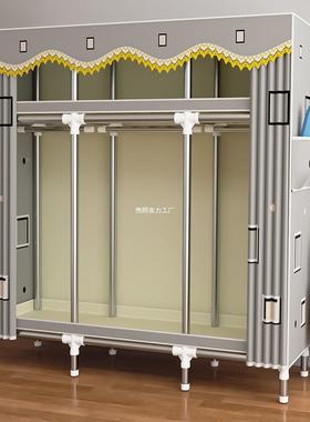 布衣柜家用卧室结29035实耐粗用儿简易衣柜出租屋房组装加厚加全