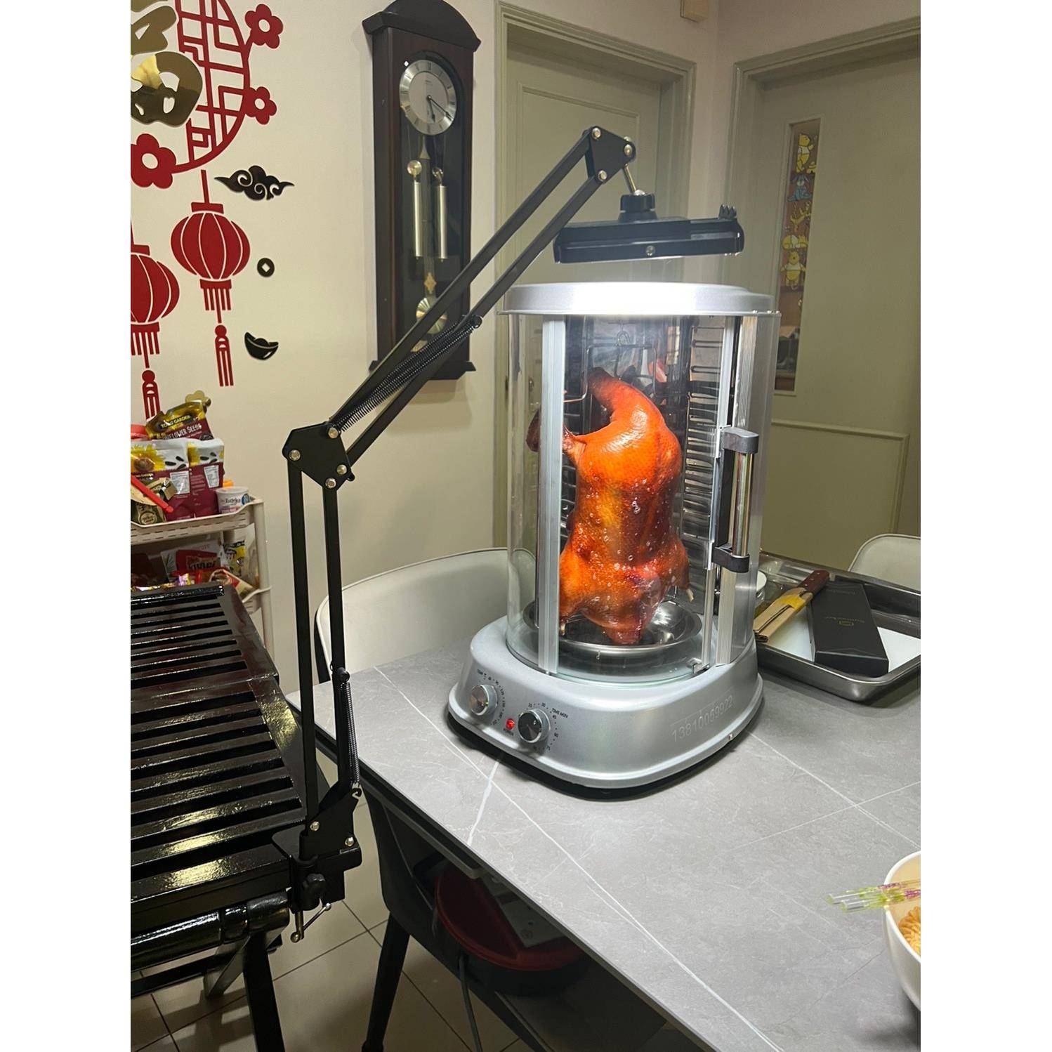 烟空气电烧肉烤炉旋转烤串无机巴西烤F957HH59机烤红薯家用鸭商用
