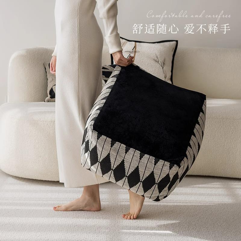 中古客厅坐墩茶几团地上榻2025027榻蒲米坐垫风美踏式沙发厚脚可