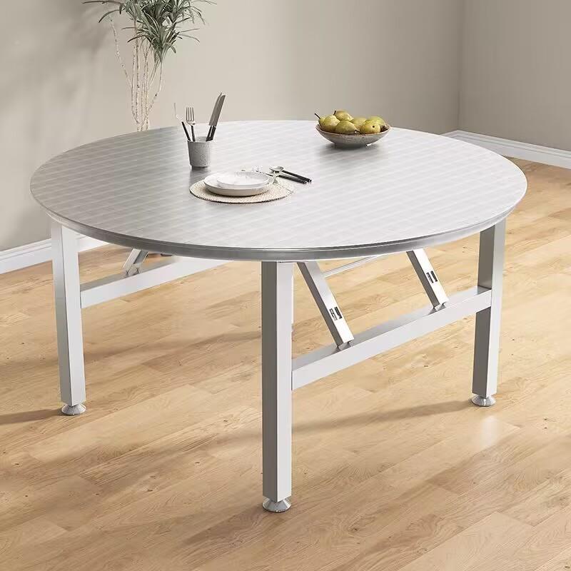 不锈YWR钢圆形桌可折叠方桌流饭店夜市烤大排档水席食堂桌子烧家