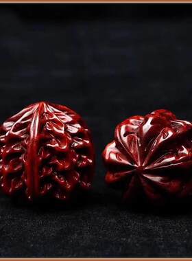 叶紫檀盘玩核桃手把送雕件刻健身小球手球把玩保健球ltao6737礼文