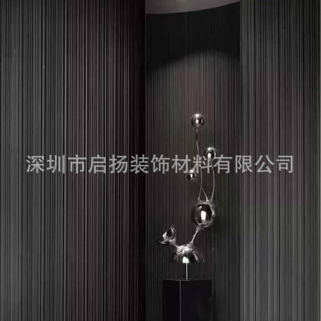 现基货深条AFW压纹竖纹C35盎司PV进口十字布墙布
