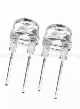 现货F8草帽白光0.5W灯珠高亮度直插LED发光二极管 0.75W钢盔白灯