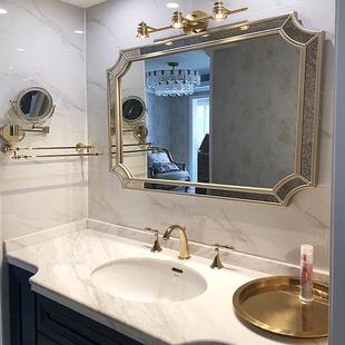 浴室镜子式 防欧348雾洗镜LED灯卫生手间镜子 复古化妆镜间挂墙式