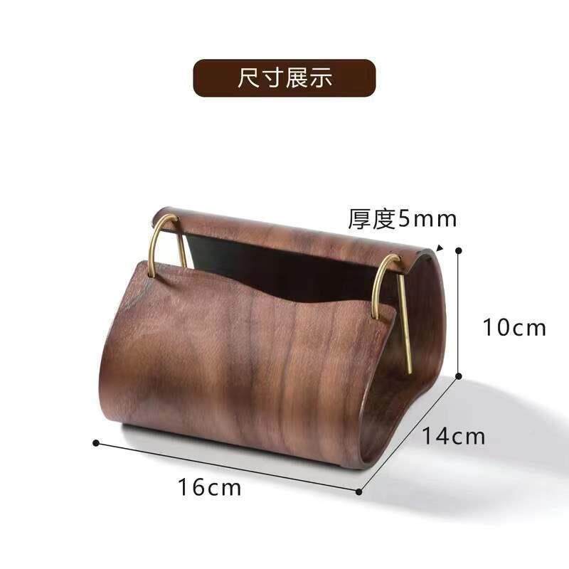 跨木境木质纸巾盒跨客厅纸抽盒收纳盒简境约纸巾盒家用制餐巾纸抽