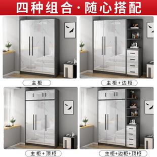 衣柜推拉门经家用卧室木实衣柜简易RJP人组装出租房用收纳济型成