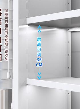 厨免房打孔置物架墙上收壁挂式带调料瓶储物门防尘多功能QUN壁柜