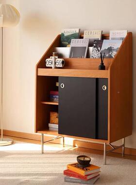 新款马丁杂20250217志柜实木拼展色杂志柜客厅置柜M物C示M中古收纳书柜