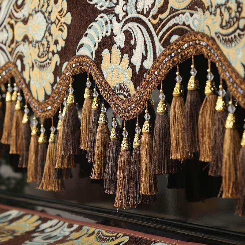 琴钢F767M9M5琴半罩欧式现代简约件轻奢罩全罩三套盖罩布立式钢琴