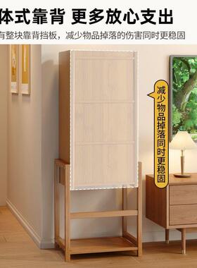 书落地置物架客厅家一体靠墙窄边柜用书架桌旁多CXK层小储物收纳