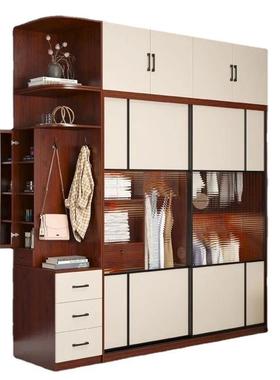 实红滑WGX色生态木多层板加厚实木背板衣柜推拉门衣家用卧柜室门