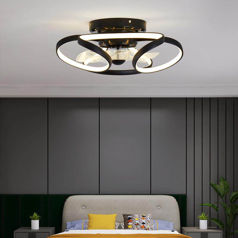 卧室风电扇灯扇风扇一体灯led吸顶简117约吊吊扇灯家用静音风扇带