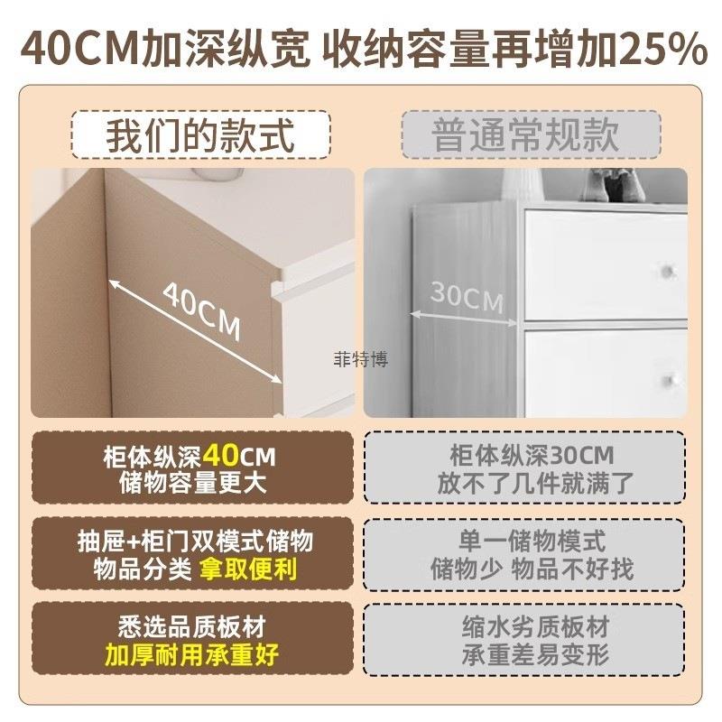 奶油风斗柜五斗柜家dg0016用抽屉柜子客厅靠红落地储物网卧室墙收