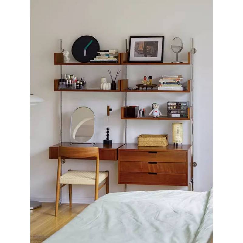 中古书架墙面系统置物架客厅陈列收纳架展示架开放式不锈钢衣帽架