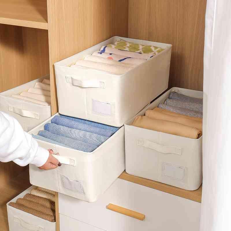 量可折叠钢架斜纹布衣物26L收纳箱家收纳筐大容水洗用可衣服裤整