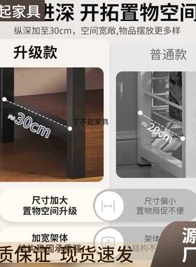架置物架地多层收纳家储物书架落办公子室NKU桌边钢木卧室简易用