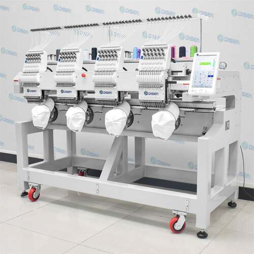 四头脑绣花机刺绣机平绣314机绣机4heade电mbro帽iderymachine