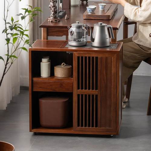 胡桃茶桌椅合实木功组夫用大板桌泡茶台一体家木新中式办GF-JBCZ