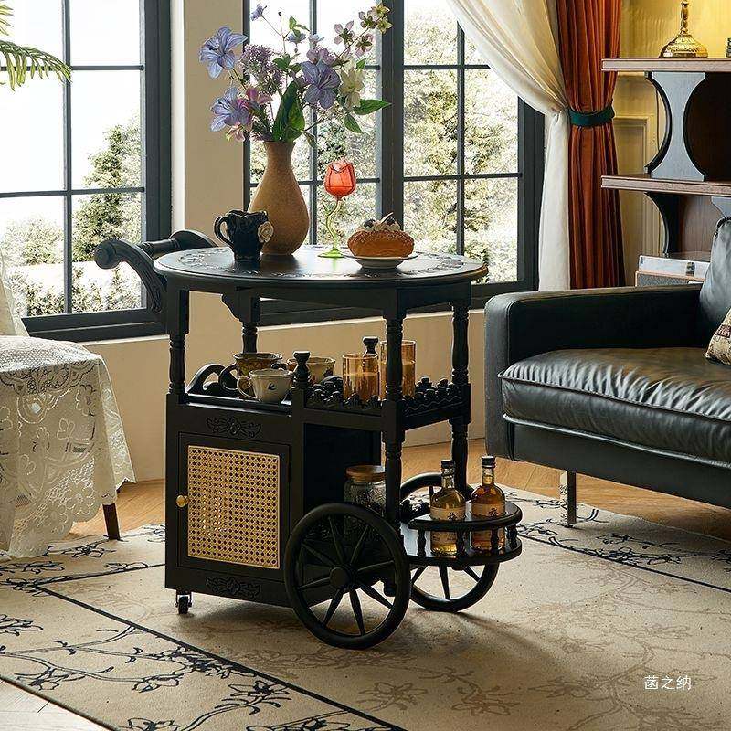 中家用可移车动茶车茶几小折叠古风推法车茶台复古无品牌/边几美,基础建材,脚轮/万向轮,淘宝优惠券,粉丝福利购,淘宝优惠卷
