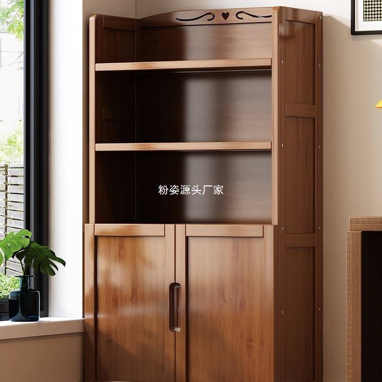 学生书架置物架落地一体靠墙儿童简易书柜省空间桌多层家用收纳架