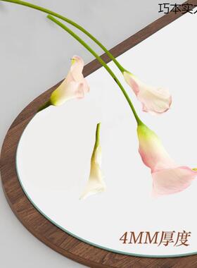 新款厅中古化镜梳妆镜子客玄关复古装饰镜可壁挂HTZ桌面梳妆妆镜