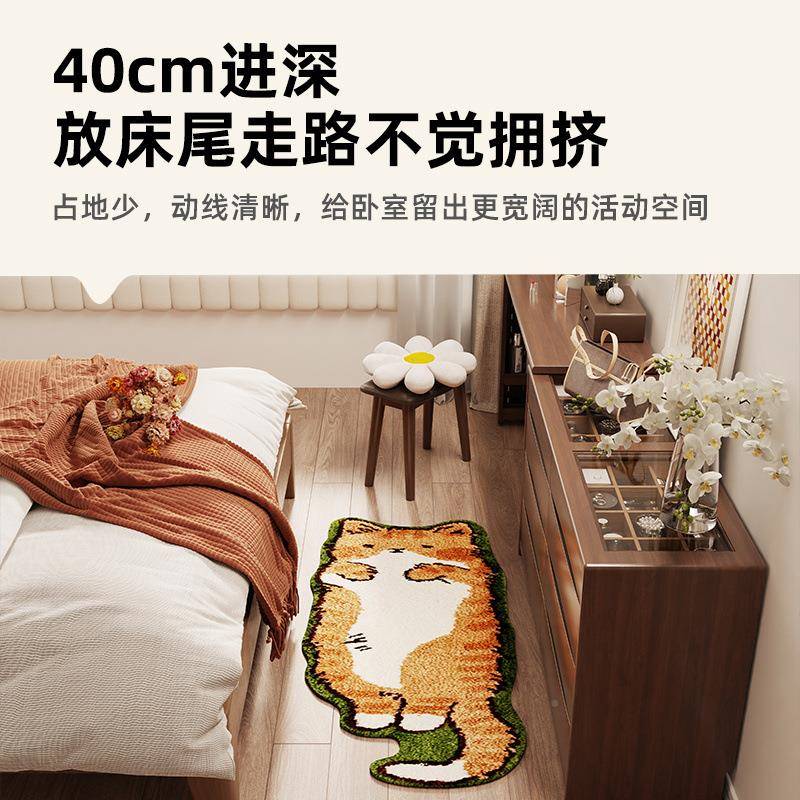 斗1书妆柜梳台一卧室现代简约化妆桌床尾收纳柜化妆体台转角桌实