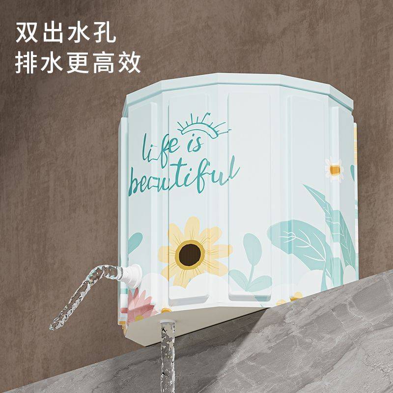 可折叠免安装婴儿洗澡桶宝宝保温沐浴盆家用大号便携环保持久锁温