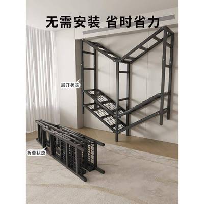 批简易实EXS衣柜用卧室出租房用布叠衣柜加厚加粗全钢架家结耐用