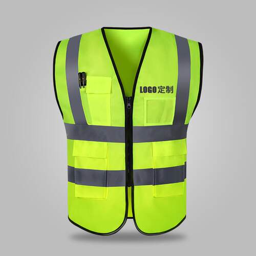 交反光衣背心安全骑工地施行工服通484网眼工作服荧光黄马甲印字