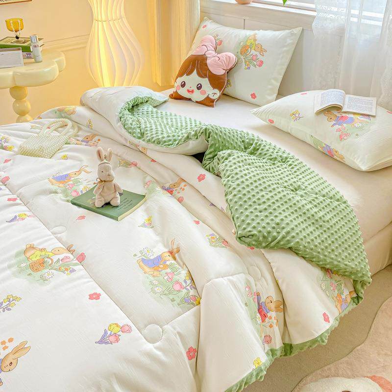 2款田园风豆豆被大纤维春豆秋加厚保暖冬季单子双人被芯棉21025被,床上用品,化纤被,淘宝优惠券,粉丝福利购,淘宝优惠卷