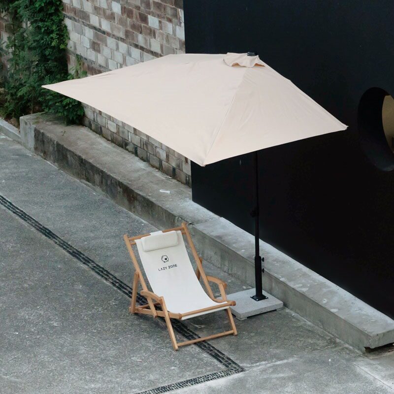 户外遮阳伞庭院伞雨棚可靠半边太阳伞阳台长方形升降花园墙防露天