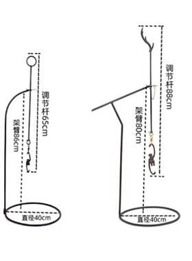 围炉煮茶盆自在钩室铁壶挂勾可调节吊钩炭挂炉壶吊茶架桌面火LRC