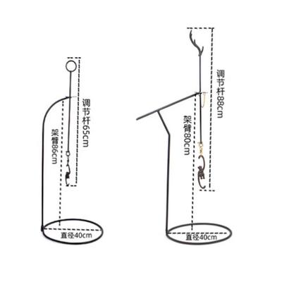 围炉煮茶盆自在钩室铁壶挂勾可调节吊钩炭挂炉壶吊茶架桌面火LRC