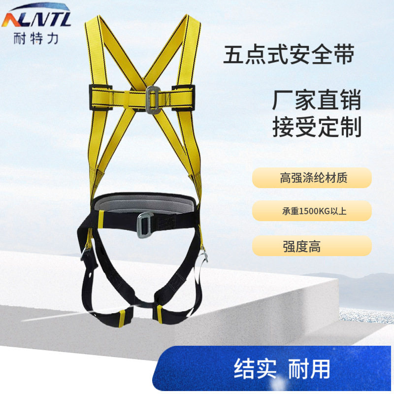 耐特力全身安全带户外施工背带坠落悬挂耐磨安全绳五点式高空作业