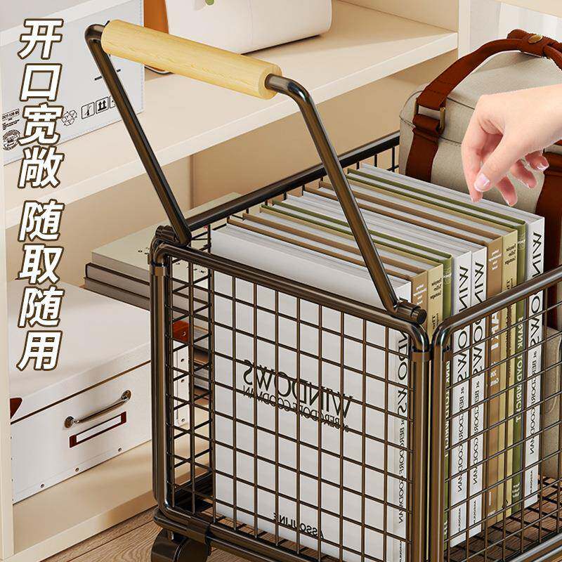 kt收纳箱置收书包物架可移动纳周转箱书本筐衣12.19服收纳箱小推